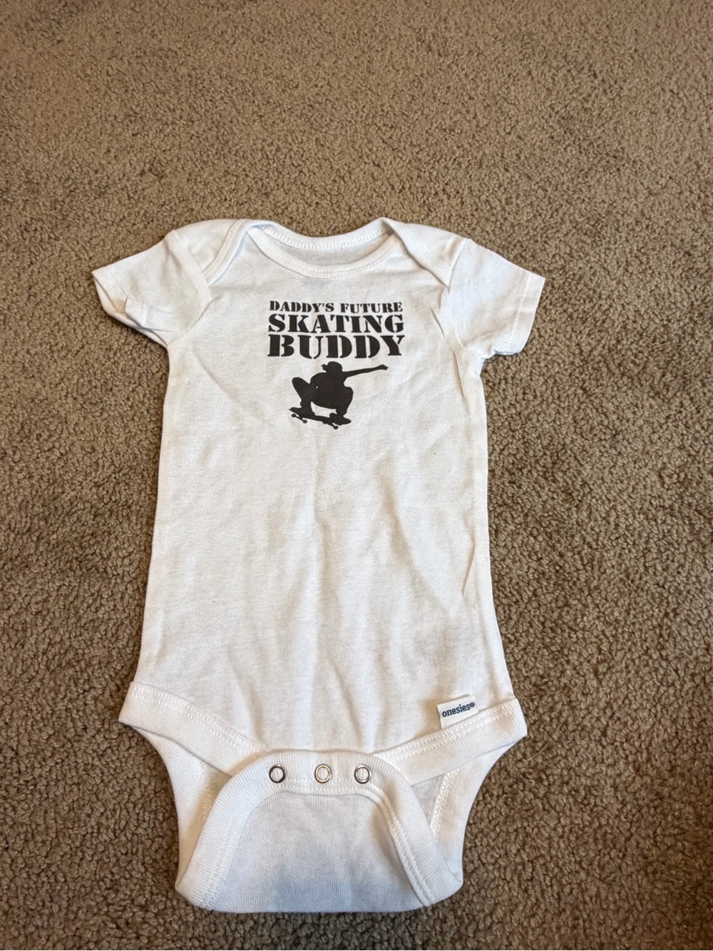 Skateboard Baby Boys 3-6 Months Boys Shirt Bodysuit Daddy’s Future Skating Buddy